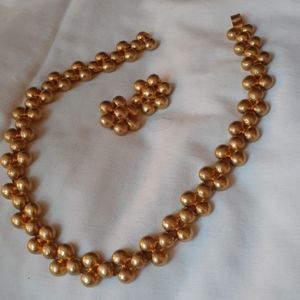 Goldish..Necklace Earrings and Bracelet